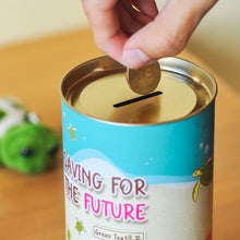 Load image into Gallery viewer, Sea Turtle Piggy Bank Charity Tea Cans
