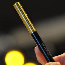 Load image into Gallery viewer, golden cudgel puer tea knife with engraving name of GUYIZHAI