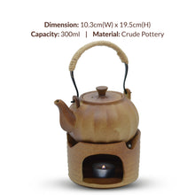 Load image into Gallery viewer, Pumpkin Shaped Teapot with Warmer Set | Pottery - LEGEND OF TEA
