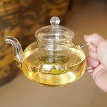 Load image into Gallery viewer, Glass Teapot Warmer Set with Infuser
