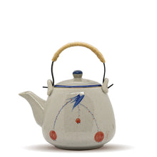 Muatkan imej ke dalam penonton Galeri, a close up of a hand-painted ceramic teapot
