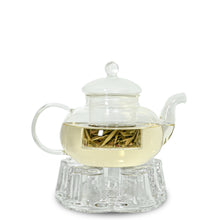 Load image into Gallery viewer, Glass Teapot Warmer Set with Infuser
