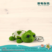 Load image into Gallery viewer, small sea turtle plush keychain
