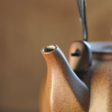 Load image into Gallery viewer, Pumpkin Shaped Teapot with Warmer Set | Pottery - LEGEND OF TEA
