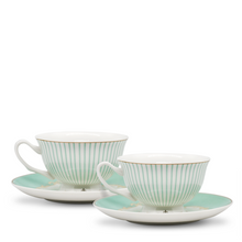 将图片加载到图库查看器，European Style Striped Tea Cup Set - LEGEND OF TEA
