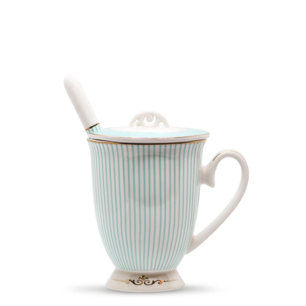 European Style Striped Tall Tea Cup Set - LEGEND OF TEA